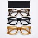 3 Pack Square and Oversized Blue Light Blocking Glasses Cute and Stylish Frames for Men and Women Fashion Eyeglasses