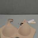 OEAK Womens Deep V Bras Wireless Comfortable Bra Supportive No Underwire Bras Tshirt Push Up Bralettes Plunge Seamless Bra (X-Large, Blush Nude)