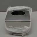 Sumnacon Square Stainless Steel Tissue Box Cover - Wall Mounted Stylish Paper Facial Cover, Modern Metal Tissue Box Holder for Bedroom/Bathroom/Vanity/Countertop/Dresser/Night Stand/Office/Car, Polish