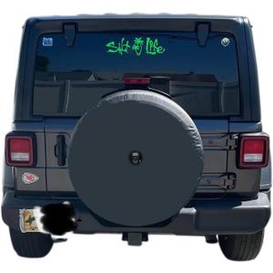 Black Spare Tire Cover with Back-up Camera Hole for Jeep Wrangler JL, Sport & Sahara, Ford Bronco, Toyota XT SUVs Tire Cover Protector (XXL: 315/70R17, 315/70R18, 35x12.5-R22)