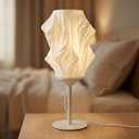 Bedside Lamps for Bedroom, 3 Way Dimmable Touch Table Lamp with LED Light Strip, Modern LED Desk Lamp with 3D Printed PVC Lampshade, Nightstand Lamp for Living Room, Office, Kitchen, Dorm Room