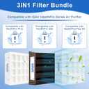 Air Filter Replacement Compatible with IQAir HealthPro Series Air Purifier, Set of 3 Filters, Easy to Replace, OEM Quality Replacement Filters, Perfect Fit & Extended Service Life, Upgraded Packaging