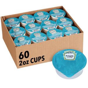 Heinz Ranch Dressing Single Serve Packet (2 oz Packets, Pack of 60)