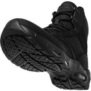 LARNMERN Non Slip Mens Boots Slip Resistant Work Shoes Sole-Cushion Side Zipper Comfort Botas Militares Hombre Zapatos de Trabajo Black (10.5 Wide)