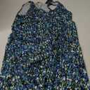 Summer Dresses for Women 2025 Loose V Neck Swing T Shirt Casual Dress Sundresses with Pockets Floral Viola Size M