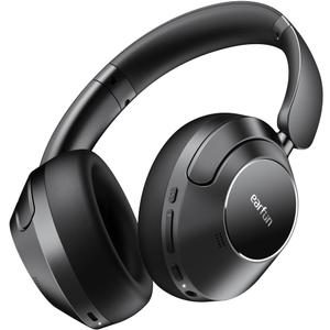 EarFun Wave Pro Active Noise Canceling Headphones, Wireless Over Ear Bluetooth Headphones, LDAC HiRes Sound, 5 Mics AI Clear Call, 80H Playtime, Multipoint Connection, Comfort Fit, Custom EQ via App