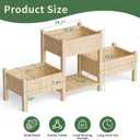 Extra Large Wooden Raised Garden Bed with Legs & Storage Shelf 3 Tier Outdoor Elevated Planter Box for Patios/Herbs/Flowers/Vegetables, Easy Assembly, Natural