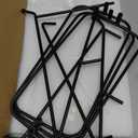 3-Tier White Ceramic Serving Trays with Black Metal Stand Set- Porcelain Dessert Serving Platters and Trays for Party, Tiered Fruit Tray Stand for Serving Food, 1 Stand + 3 Plates