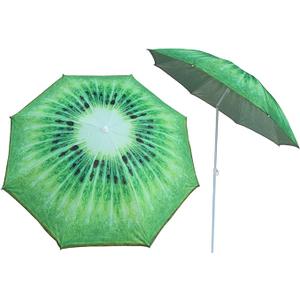 Truu Design Summer Kiwi Portable Beach/Patio Umbrella for UV Protection, 60 x 71 inches, Green