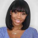 Colorful Queen Bob Wigs for Women Black Short Bob Wig with Bangs Yaki Straight Synthetic Hair Wigs Daily Costume Wig for Women Natural Looking for Daily Use Halloween