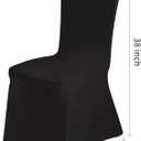 100 Pcs Black Washable Removable Universal for Wedding Party Dining Banquet Polyester Spandex Stretch Slipcovers Chair Covers