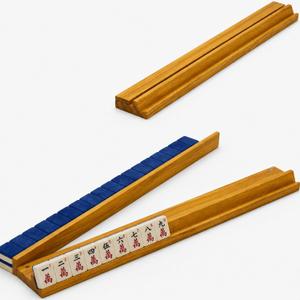 Premium 20 Inch Wooden Mahjong Racks Pushers (4-Pack) Extra Long Solid Wood Mahjong Tile Holders, Compatible with The Mahjong Line & Oversized Modern Sets, Luxury Hardwood Racks for American Mah Jongg