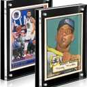 Acrylic Card Display Frame, Magnetic Trading Card Frames - Desktop Protector, 2 Sets Black