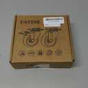 3 Inch Caster Wheels Set of 4 (2 Rigid, 2 Swivel with Brakes), 360 Degree Rotatable, Lockable Plate Caster Wheels with Brakes for Workbench, Cart, Furniture, Load 1800lbs