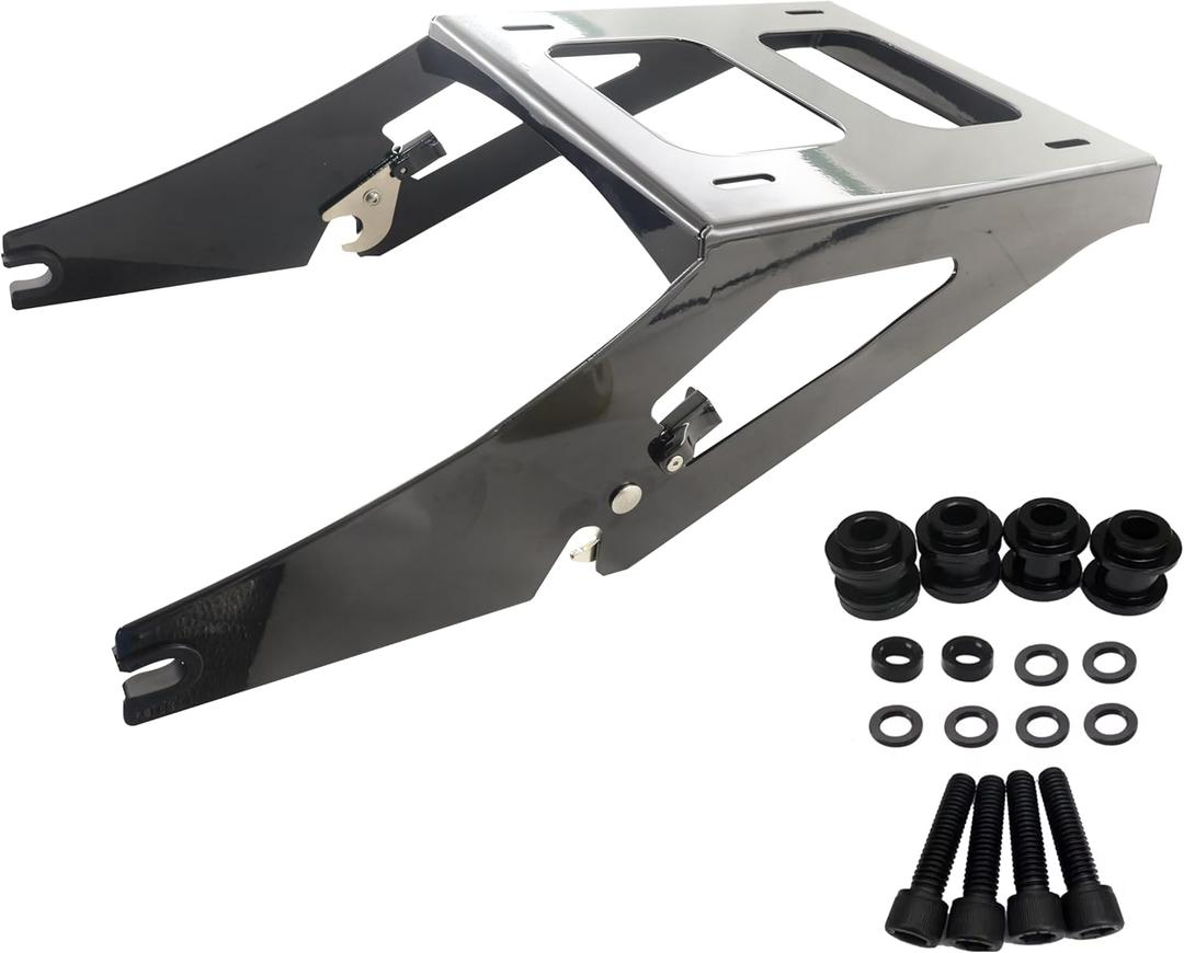 Motorcycle Black Two Up Mounting Rack Bracket Lugagge Rack Fit for Harley Softail Heritage Classic Pak Deluxe 2018-Later FLDE FLHC FLHCS 50300188