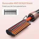 Terviiix Electric Hot Comb for Lace Front Wigs, Pressing Combs for Black Women Hair, Anti-Scald Straightening Comb with Keratin & Argan Oil Infused Teeth, Temperatures Adjustable, 60 Min Auto Shut Off