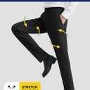 Men's Stretch Dress Pants with Expandable-Waist 3 Fits: Slim Fit/Classic Straight/Big & Tall