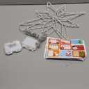 2 Pack 16 Large Christmas Window Light Decorations, LED Bethlehem Christmas Star Window Silhouette Lights with Timer, 8 Models, Iron Frame, Battery Operated Lighted Xmas Star Decors (Warm White)