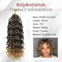 7 Packs Gogo Curl Crochet Hair for Women 14 Inch Pre-Twisted Curly Crochet Hair Deep Ocean Beach Curl Crochet Braids Synthetic Braiding Hair Extensions (14 Inch, 1B/27)