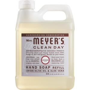 MRS. MEYER'S CLEAN DAY Hand Soap Refill, Lavender Scent, 33 Fl Oz Bottle