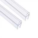 78"(2X39") Shower Door Side Seal Strip for 1/4" for Frameless Sliding Glass Door or Swing Door, with 5/16" Flip (Transparent)