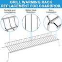 G467-0001-W1 Warming Rack Grill Parts for Charbroil Advantage 4 Burner 463344015 466344015, Grill Warming Rack Swing Away Grid for Charbroil Advantage 4 Burner Grill Replacement Parts