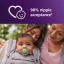 Philips Avent Ultra Air Pacifiers - Orthodontic Design, for Babies 6-18 Months, Soft Silicone Symmetrical Nipple, BPA-Free, 2 Sterilizing Cases, 4 Pack, SCF087/25 (green, pink)