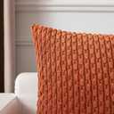 Kevin Textile Fall 2 Packs Boho Decorative Throw Pillow Covers 20x20 Inch for Living Room Couch Bed Sofa Rustic Modern Farmhouse Home Decor Soft Corduroy Square Cushion Case, Rust