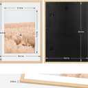A2 Poster Frame, A2 Picture Frame (16.5 x 23.4 inches), Solid Wood Natural Wood Poster Frame-Horizontal and Vertical Wall Hanging for Home, Exhibition, Caffe(Natural)