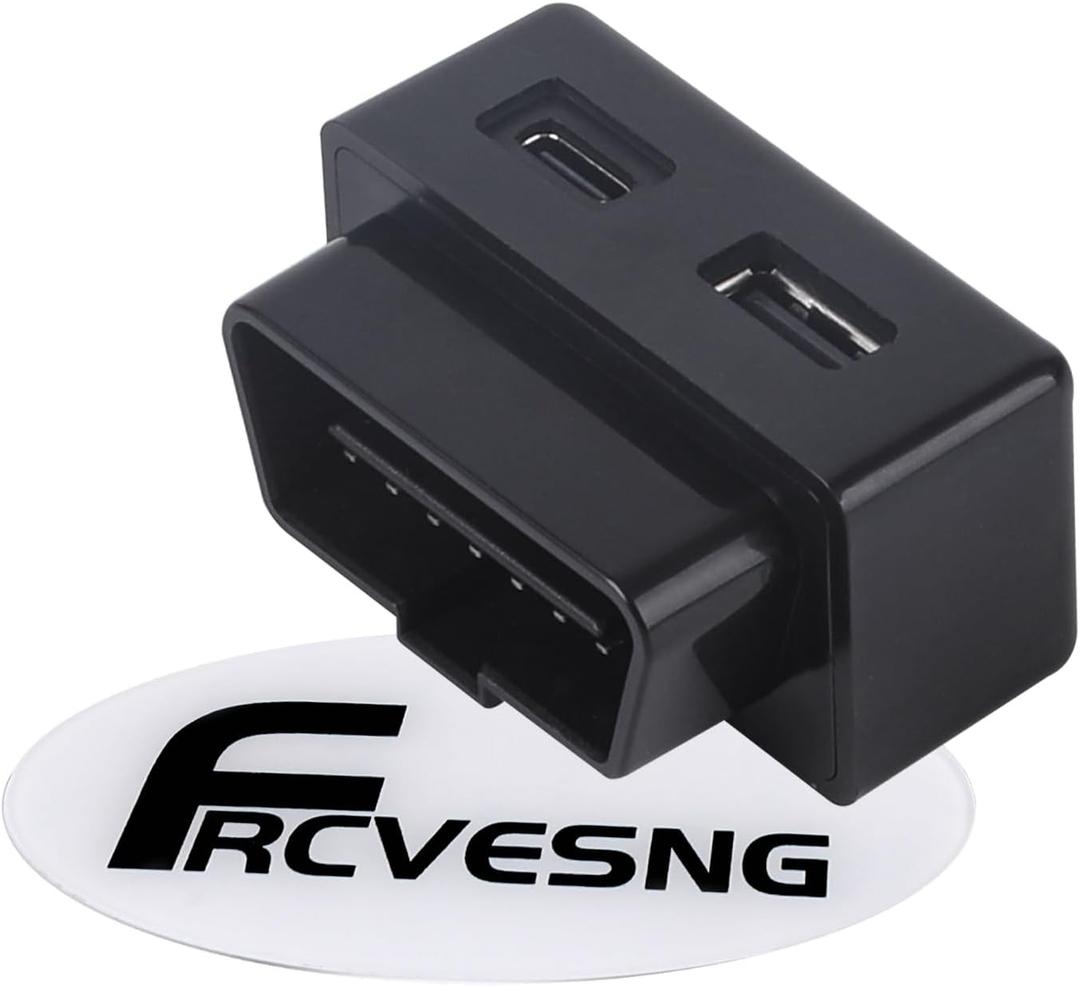 FRCVESNG Car OBD Power Adapter, PD 30W OBD Male to Type-C USB Female Charger DC1224V OBD Car Charger for Mobile Phones, Dash Camera GPS, Tablets, Radar Detector, DVR