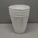 4 x ZXJ Small Trash Can - 1.8 Gallon - White - Waste Basket - Garbage Bin Bathroom,Kitchen,Office,Dormitory,Camping,Kids Room