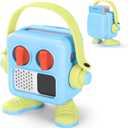 Hard Shell Cover Jacket Compatible with Yoto Mini Player, Plastic Sleeve Protective Case for Mini Audio Speaker and Auido Cards (Yellow-Blue)
