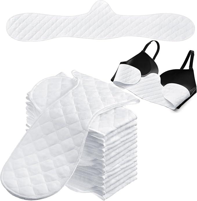 Cotton Bra Liners 3 Layer Reusable Boob Towel Under Breast Sweat Absorber Pads for Woman