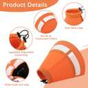 ASENKU Dog Cone Collar, Soft Adjustable Cone for Dogs to Stop Licking, Lightweight Recovery Dog Cone After Surgery, Pet E-Collar for Small, Medium & Large Dogs(Orange, XL)