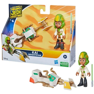 Star Wars: Young Jedi Adventures LYS Solay Figure & Speeder Bike, 4-Inch Scale Action Figures & Vehicles, Star Wars Toys, Preschool Toys for 3 Year Old Boys & Girls