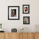 Picrit 8x10 Picture Frame Set of 12, Display 5x7 with Mat or 8x10 without Mat, Photo Frames for Wall Mounting or Table Top Display, Black