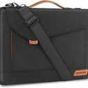 DOMISO 17-17.3 Inch Laptop Sleeve Bag Business Briefcase Messenger Bag Compatible with 17.3" Dell Computer/HP Pavilion 17/ProBook 470/MSI GS73VR Stealth PRO/Dell/Lenovo/Acer/ASUS,Black