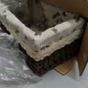 Wicker Woven Baskets With Liner, 3Packs Small Square Decorative Shelf Basket For Home Storage And Organizing (coffee)