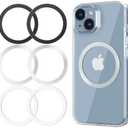KALAPOP Metal Rings 6PCS,Ultra-Thin(0.4mm)for MagSafe Sticker/Magnetic Adapter/Phone Cases/Wireless charger,Compatible with iPhone 17/Air/16/15/14/13,Galaxy S24/S23/S22/Kindle,For Mag Safe Accessories