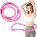 2.9lb Foldable Fitness Hoop, Waist-Friendly Design for Weight Loss, Fat Burning, Home Gym Core Workout, Portable Slimming Exercise Equipment for Travel