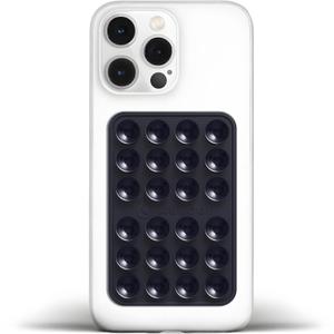 Anteel Medium-Sized Silicone Suction Phone Case Adhesive Mount, Enhanced Suction Power and Upgraded Thickened Sticky Phone Grip, Durable, Hands-Free Sticky Phone Holder, 2.28"x3.46" (Black)