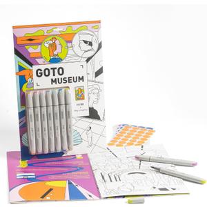 HIMI CC Marker Set, GOTO Museum Gift Box Dual Tip Quick Drying Markers, Clean Smelling Alcohol Marker,Hard and Soft Nib for Youth Adults Coloring Illustration, Great Value Pack (Purple)