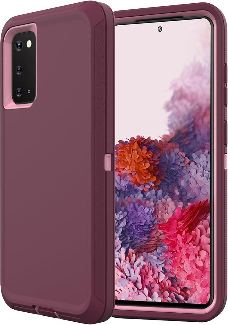 for Samsung Galaxy S20 Case,Shockproof Dropproof Galaxy S20 Case,Heavy Duty Protective for Samsung S20 Case 6.2 Inch (Purple/Pink) (S20 6.2 IN, Purple/Pink)