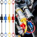 4 Sets 1/2 Hydraulic Hose Caps Quick Coupler Cover Male Dust Cap and Female Plug Cover Colored Hydraulic a Style Quick Disconnects Port Plug Fittings