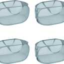 4 Pcs Mesh Popup Laundry Hamper, Opening Laundry Basket,Popup Laundry Basket with Durable Handles,Foldable Pop-up Mesh Hamper Dirty Clothes Basket for Clothes & Laundry-Home Organization (Gray)