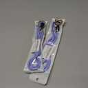 2 x Breakaway Lanyards for Keys ID Badges, Long Scrunchie Lanyard for Women, Teacher Neck Phone Keychain Lanyard (Lavender)