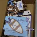 22 Pieces Summer Tiered Tray Decor Sets Farmhouse Hello Summer Wood Sign Rustic Beach Home Decor Summer Table Decorations Small Hawaiian Wooden Plaque for Shelf Kitchen Tabletop (Lake House Style)