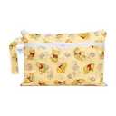 Bumkins Disney Waterproof Wet Dry Clutch Bag for Baby, Travel, Swim Suit, Cloth Diapers, Pump Parts, Pool, Gym Clothes, Toiletry, Hook to Stroller, Daycare, Packing Pouch, Zip Bag, Winnie the Pooh