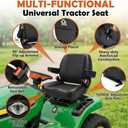 SEATIN Universal Forklift Seat,Tractor Seat,with Micro Switch,Armrest and Safety Belt,for Tractor,Mower,Skid Loader,Telehandler,Backhoe,Excavator Dozer