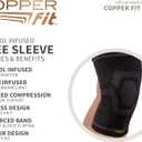 Copper Fit ICE Knee Compression Sleeve Infused with Menthol S/M